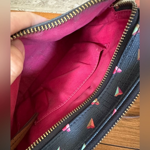 Fossil Airplane Crossbody Bag | Geometric Airplane Print | Leather Strap - Picture 7 of 9